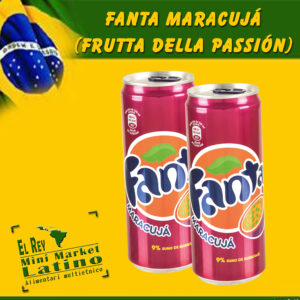 Fanta al gusto Frutta della Passione lattina 330ml, fanta maracujá en latina