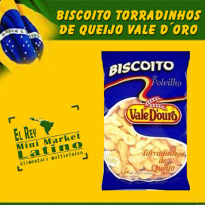 Snack di Amido di Manioca con Formaggio (Torradinhos) Vale D´Ouro 100g, 
biscoito torradinhos de queijo vale d’oro