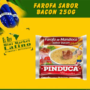 Farina di Manioca Tostata e Condita al gusto de Panceta 250g, farofa de mandioca sabor bacon pinduca