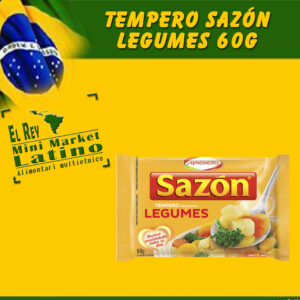Bustina con curcuma, prezzemolo, cipolla, aglio e pepe nero Sazón Legumi 60g, tempero para legumes sazón