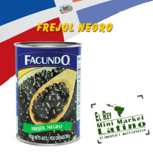 Fagioli Neri in lattina 425g, fréjol negro en lata facundo