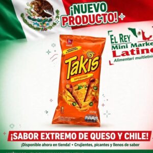 Takis xplosion  queso y chile -snack chip di mais  formaggio piccanti 190g